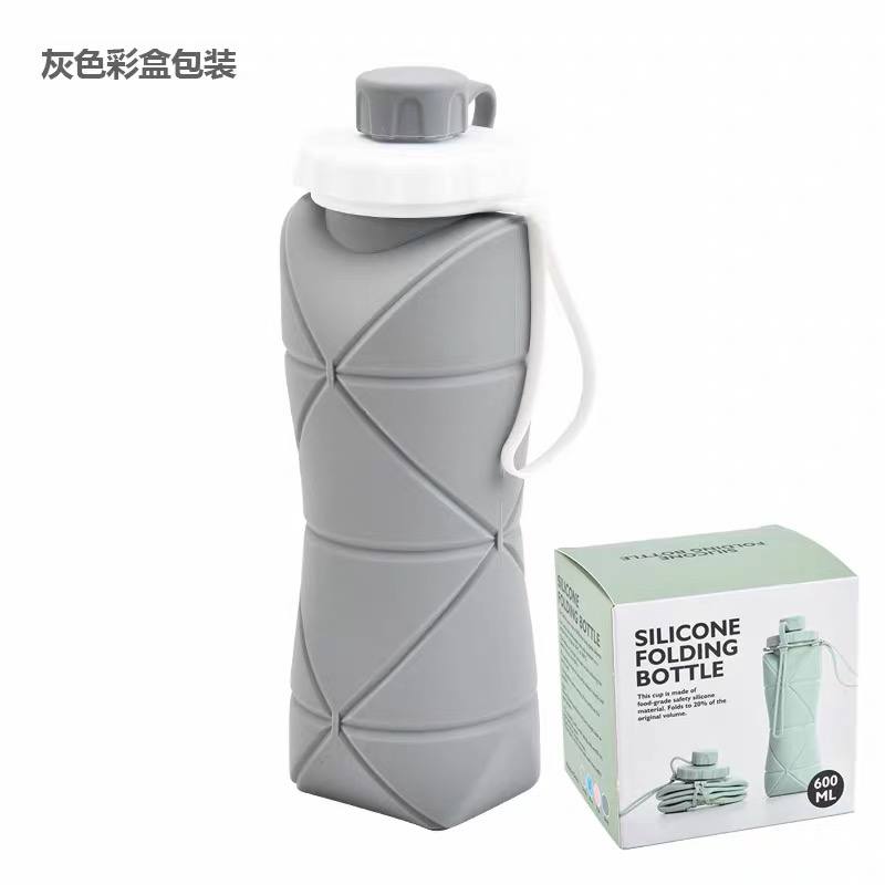 Foldable Silicone Water Bottle – 600ml 3