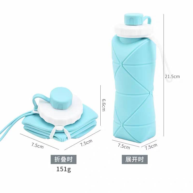 Foldable Silicone Water Bottle – 600ml 4
