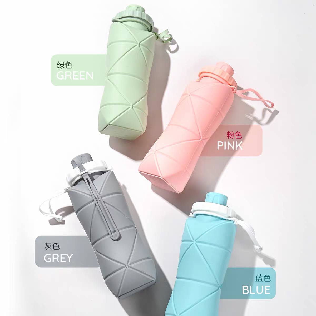 Foldable Silicone Water Bottle – 600ml 7