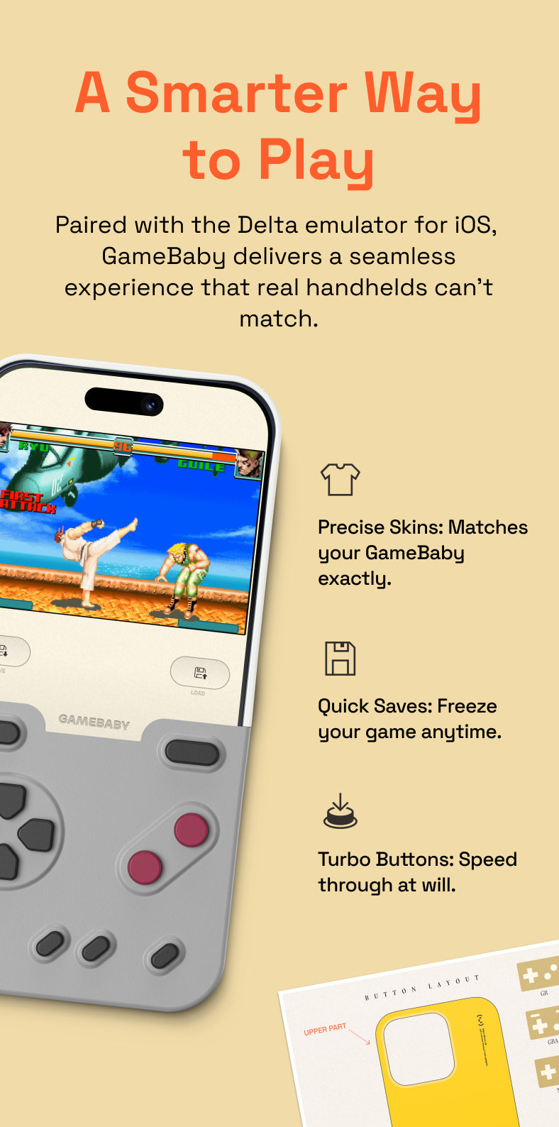 GameBaby Retro Gaming Phone Case – 4-in-1 Handheld Gaming Case for iPhone 2