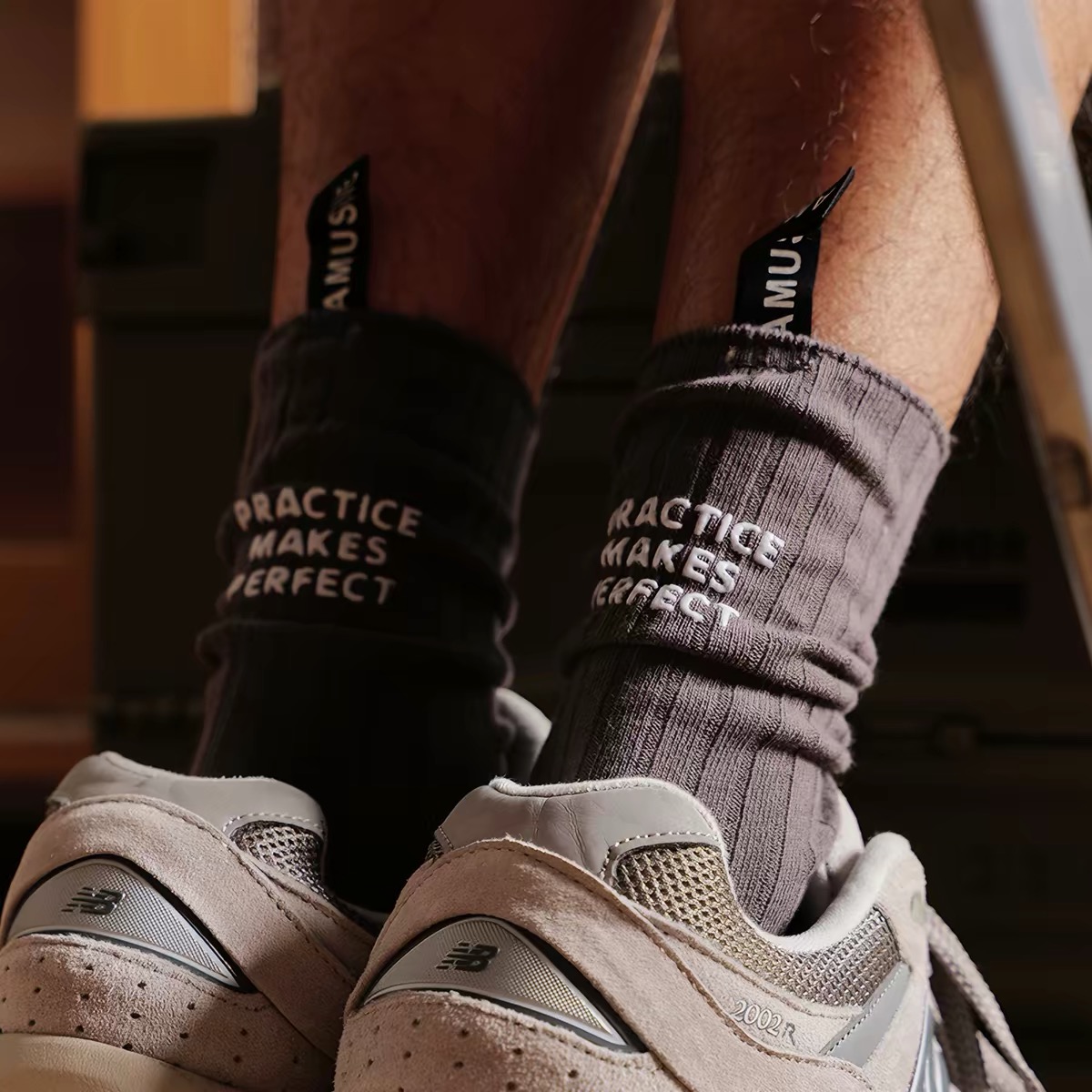 Unisex Motivational Crew Socks – "Practice Makes Perfect" Premium Cotton Athletic Socks | Casual, Sports & Streetwear 3