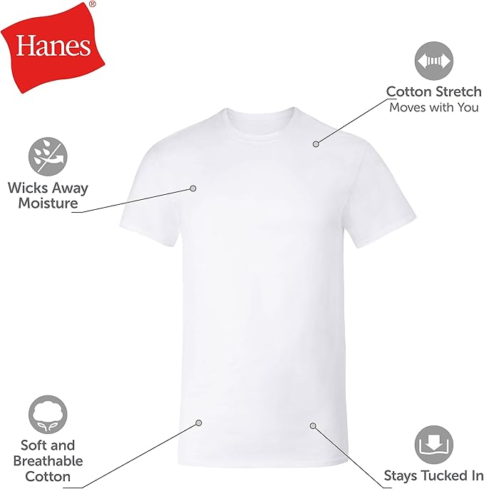 Hanes Men's Undershirt T-Shirts Pack