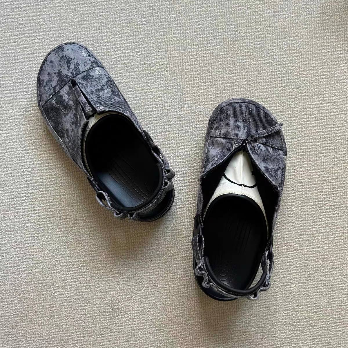 Unclejoker unisex outdoor slip-on sandals, commuter shoes, clogs, beach shoes, thick soles.
