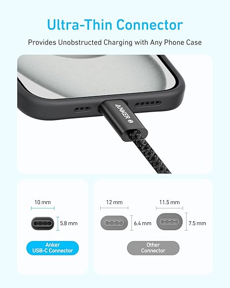 Anker Zolo 240W USB-C to USB-C Braided Fast Charging Cable 3